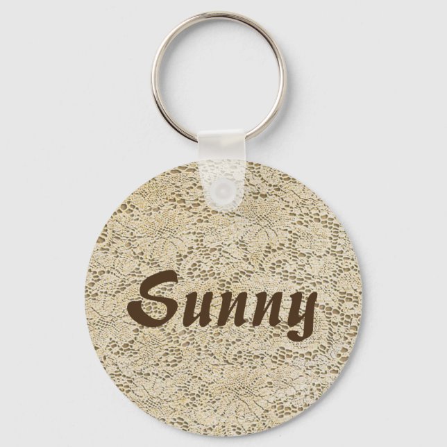 Gamla Crochet Snöre-Blommönstret + dina idéer Nyckelring (Framsida)