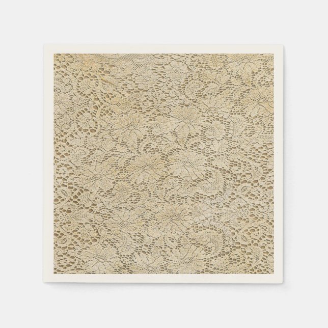 Gamla Crochet Snöre-Blommönstret + dina idéer Pappersservett (Framsidan)