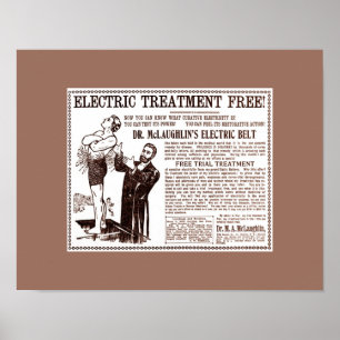 Gamla Cures: Dr McLaughlin's ELECTRIC BÄLTE Ad Poster