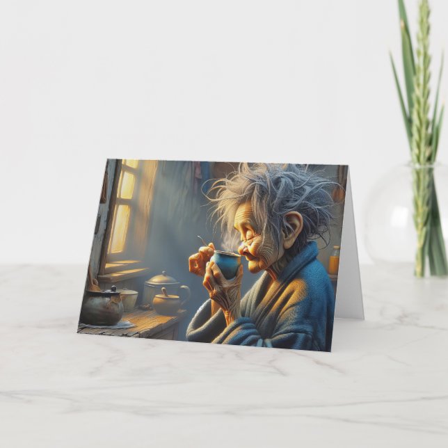 Gamla Dam-drinkmorgonkaffe Kort (Framsida)