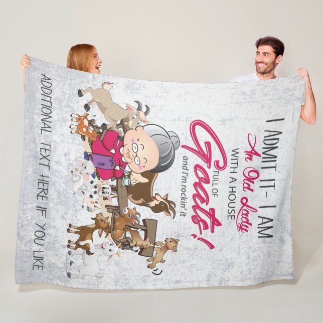 Gamla Dam House Fullt of Goats Fleecefilt (På plats)