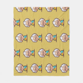 Gamla dam med kycklingfilt fleecefilt