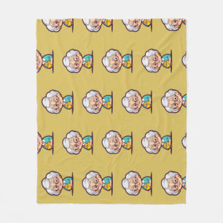 Gamla dam med kycklingfilt fleecefilt