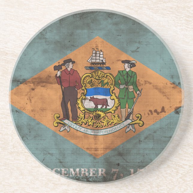 Gamla Delaware-Flagga. Underlägg (Framsidan)
