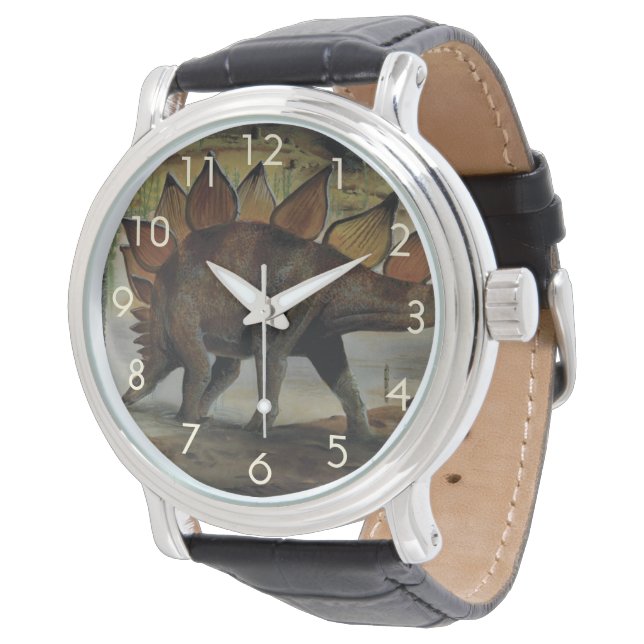 Gamla dinosaurier, Stegosaurus, Svans med taggar Armbandsur (Vinklad)