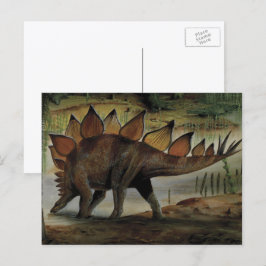 Gamla dinosaurier, Stegosaurus, Svans med taggar Vykort