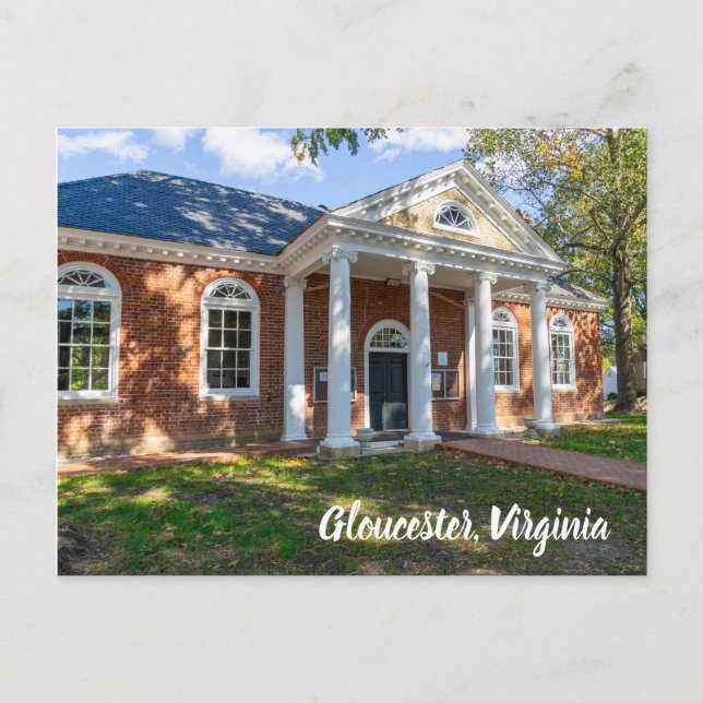 Gamla domstol i Gloucester, Virginia Vykort (Framsida)