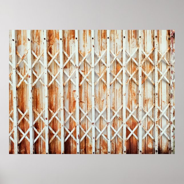 Gamla dörrpaneler i järn är tillförlitliga. abstra poster (Framsidan)