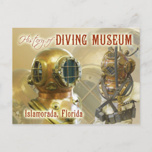 Gamla dykarutrustning, dykmuseets historia, FL Vykort
