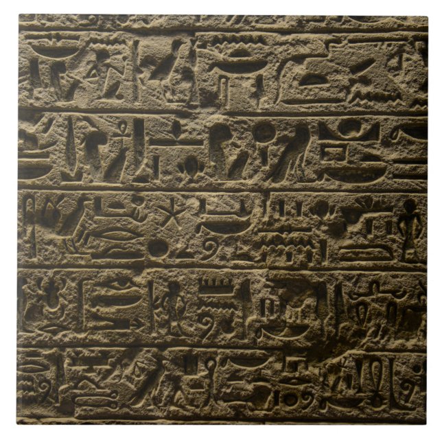 gamla egyptiska hieroglyfer kakelplatta (Framsidan)