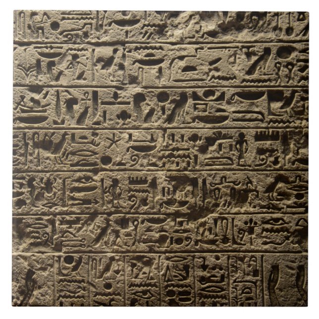 gamla egyptiska hieroglyfer kakelplatta (Framsidan)
