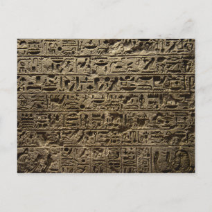 gamla egyptiska hieroglyfer vykort