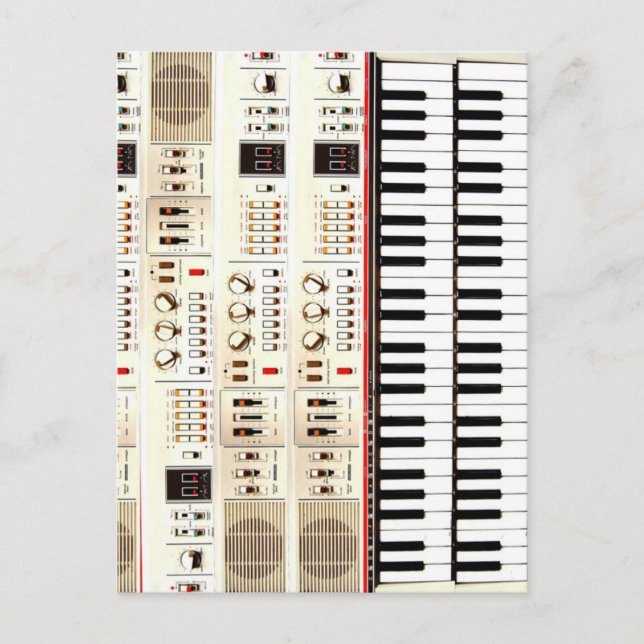 Gamla Electric Tangentbord Vykort (Framsida)