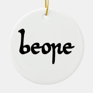 Gamla engelska Beer Julgransprydnad Keramik