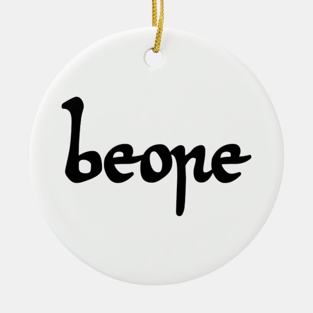 Gamla engelska Beer Julgransprydnad Keramik (Framsidan)