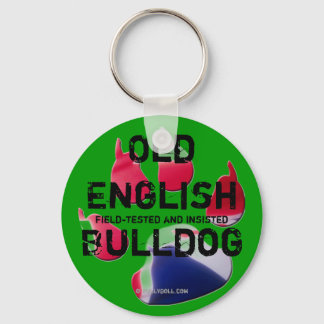 Gamla engelska bulldog i nyckelkedjan nyckelring