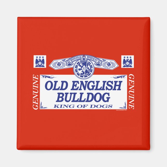 Gamla engelska Bulldog Magnet (Framsidan)