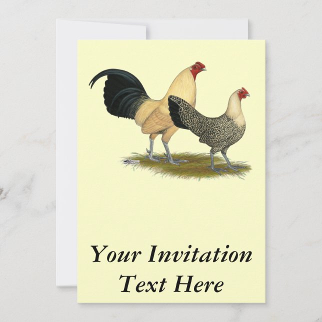 Gamla engelska Cream Buttercups Inbjudningar (Framsida)