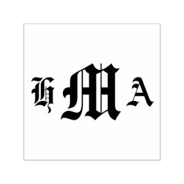 Gamla engelska Initialer - Self-Inking Frimärke Självfärgande Stämpel