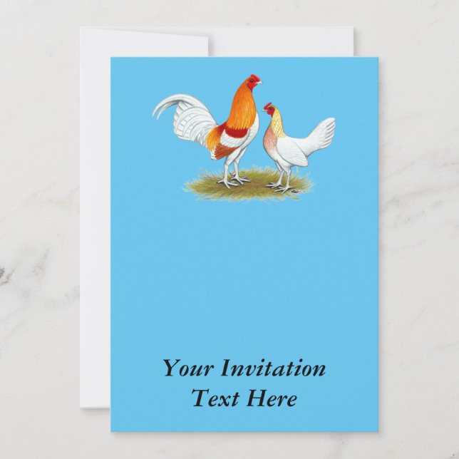 Gamla engelska matchen Bantam: Red Pyle Inbjudningar (Framsida)