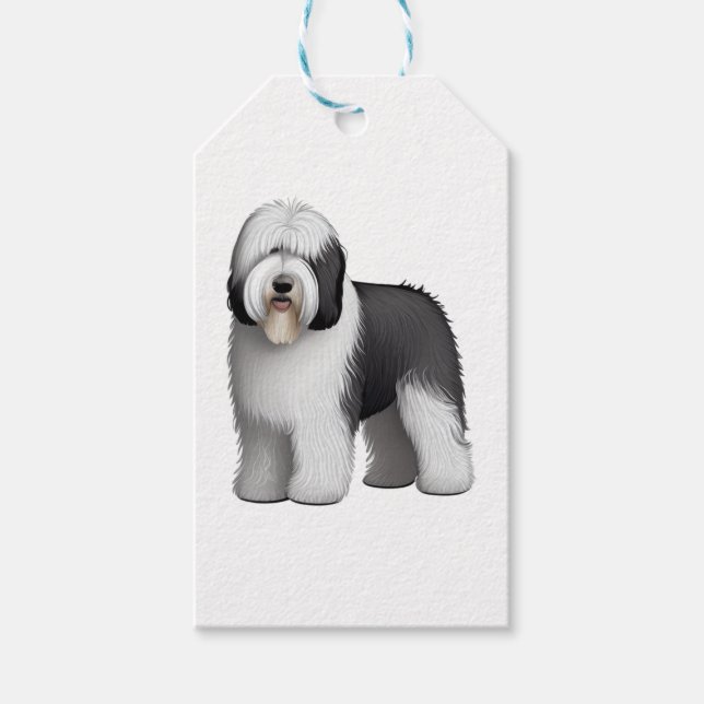 Gamla engelska Sheepdog 10 Presentetikett (Framsidan)