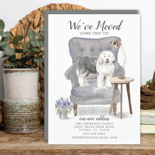 Gamla engelska Sheepdog-Flytta-meddelanden Meddelande