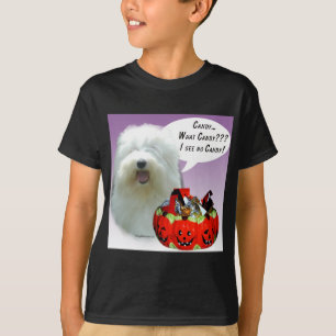Gamla engelska Sheepdog Halloween Candy Tee Shirt