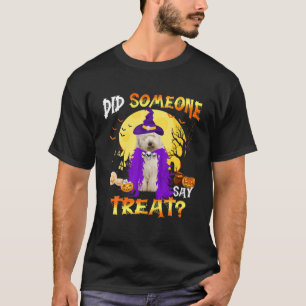 Gamla engelska Sheepdog Halloween sa tre T Shirt