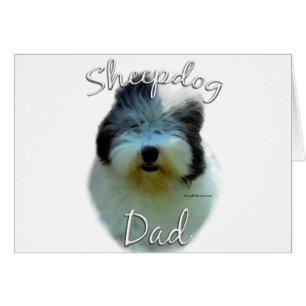Gamla engelska Sheepdog Hälsningskort