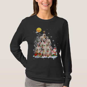 Gamla engelska Sheepdog Hund Reindeer Gräs jul T Shirt