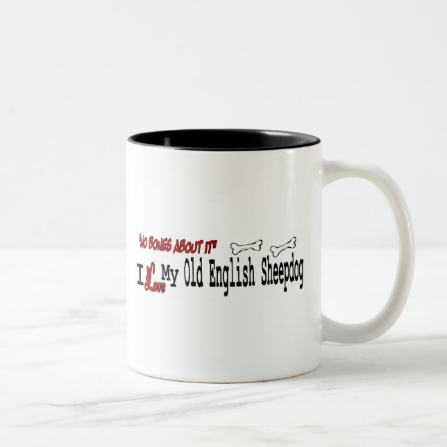 Gamla engelska Sheepdog (I Kärlek) Mugg (Höger)