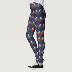 Gamla engelska Sheepdog-julen Leggings