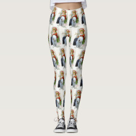 Gamla engelska Sheepdog-julen Leggings