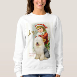 Gamla engelska Sheepdog-julen T Shirt