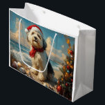 Gamla engelska Sheepdog-julets Vintage Beach<br><div class="desc">Ta med värmen av helgdagarna till stranden med den här charmerande vintage-inspirerade designen med ett festligt sitta på en serenstrand. Med en klassisk helgdag av nostalgiska toner och kustvibes fångar denna konst julens magi vid havet. Den här designen ger dig perfekt att sprida helgdag och ger dina favoritprodukter en en...</div>
