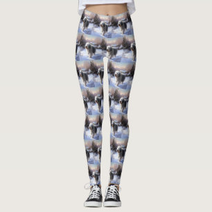 Gamla engelska Sheepdog Låt det snöa jul Leggings