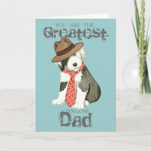 Gamla engelska Sheepdog Pappa Kort