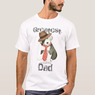 Gamla engelska Sheepdog Pappa T Shirt