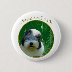 Gamla engelska Sheepdog Peace Knapp