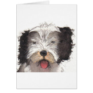 Gamla engelska Sheepdog Puppy Hälsningskort