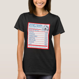 Gamla engelska Sheepdog rasägare Näringsfakta T Shirt