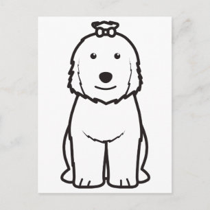 Gamla engelska Sheepdog-Tecknaden Vykort