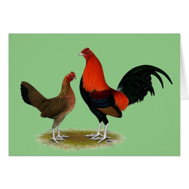 Gamla engelska spelfantams: BB Red Pair OBS Kort (Framsidan Horizontal)