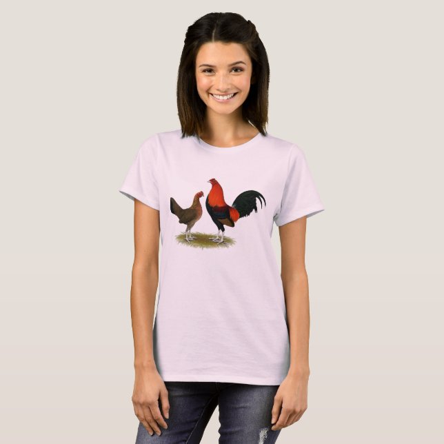 Gamla engelska spelfantams: BB Red Pair T Shirt (Hel framsida)