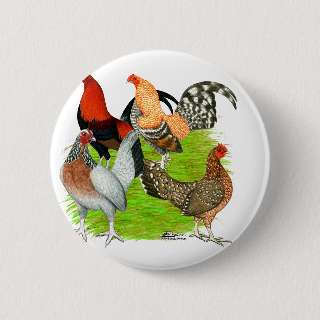 Gamla engelska spelkvartetten knapp (Framsida)