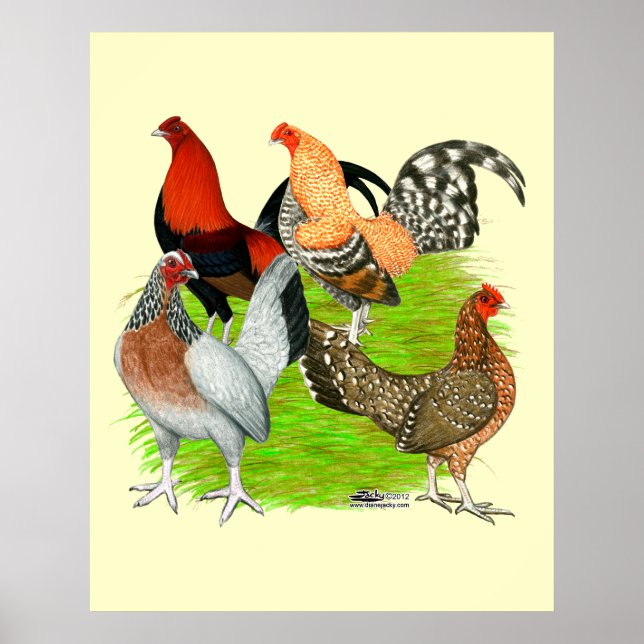 Gamla engelska spelkvartetten poster (Framsidan)