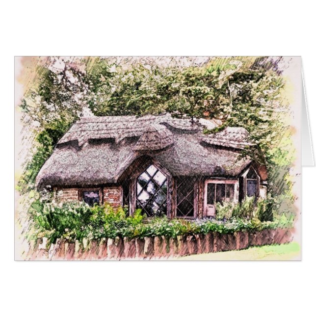 GAMLA ENGLAND-Kort Hälsningskort (Framsidan Horizontal)