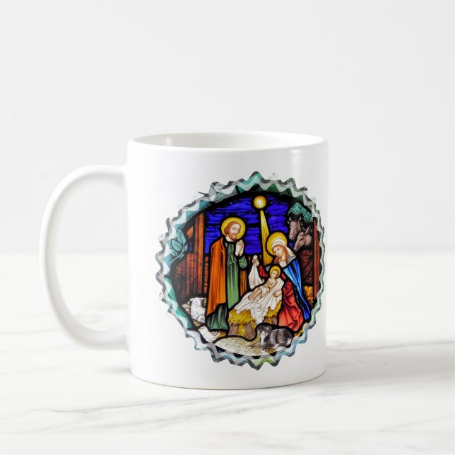 GAMLA ENGLAND NATIVITY WINDOW KAFFEMUGG (Vänster)