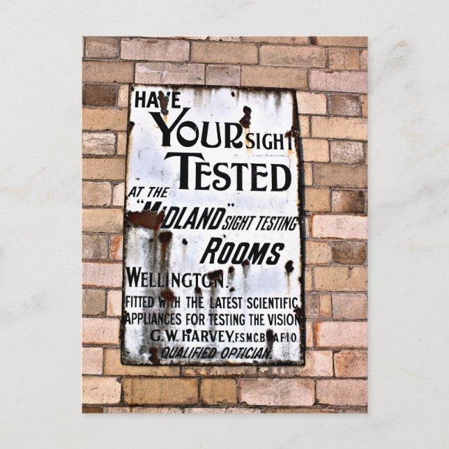 GAMLA ENGLANS VINTAGE SIGN VYKORT (Framsida)