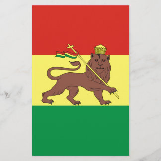 Gamla etiopiska Flagga med Lejon om Judah